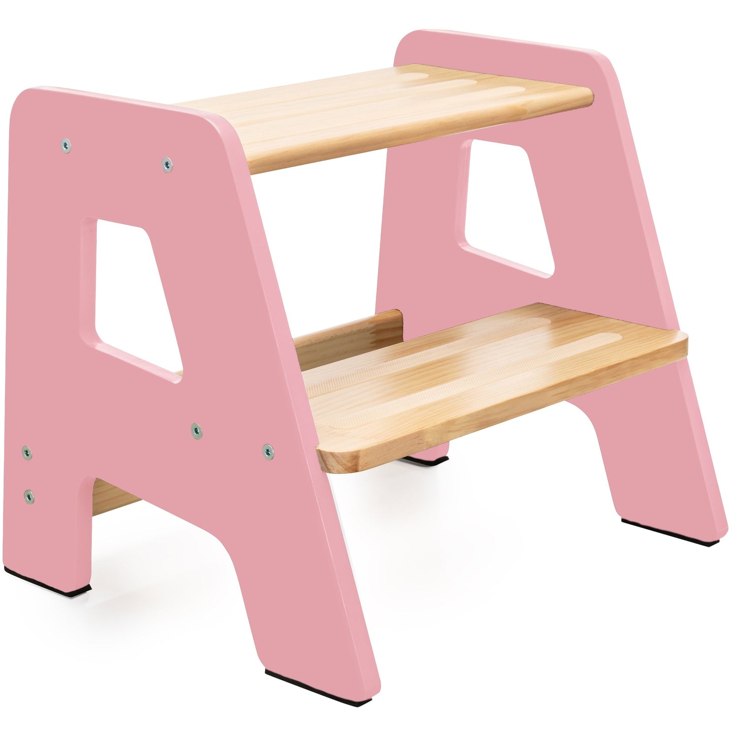2-Step Wooden Stool for Toddlers(Step Stool for Children Ages 2+)