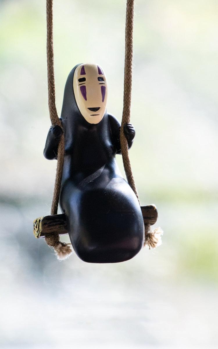 Cute Anime Car Accessories Faceless Male Cat Pendant Auto Rearview Mirror Pendant Birthday Gift Auto Decoration Anime Car Accessories of No Face Man Car Pendant Hanging Swing for Car Rear View Mirror Accessories Ornaments Coche
